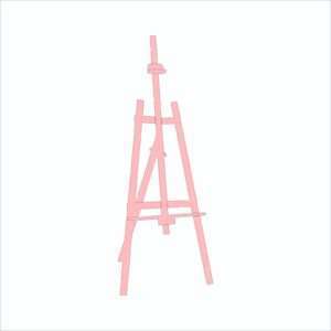 Decolfin Ahşap Ayaklı Şövale Ayarlanabilir 175 cm Pembe